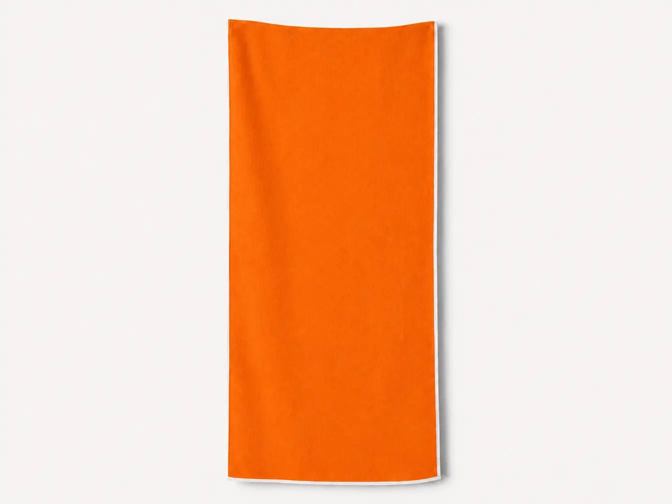 Orange towel on a white background