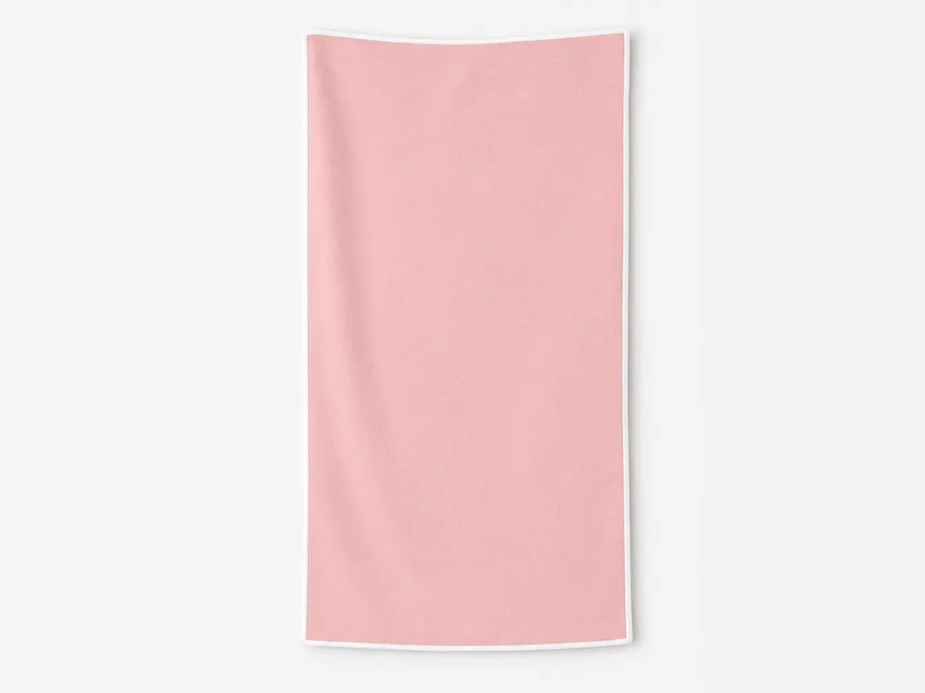 Pink towel on a white background