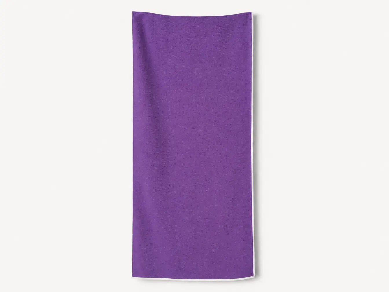 Purple towel on a white background