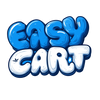 Blue and white 'Easy Cart' logo on a white background